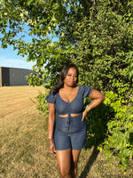 BASICS JEAN ROMPER